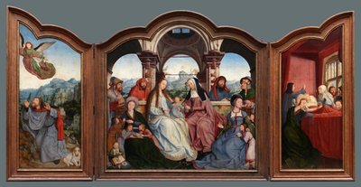 Triptychon der Bruderschaft von St. Anna in Löwen von Quentin Matsys
